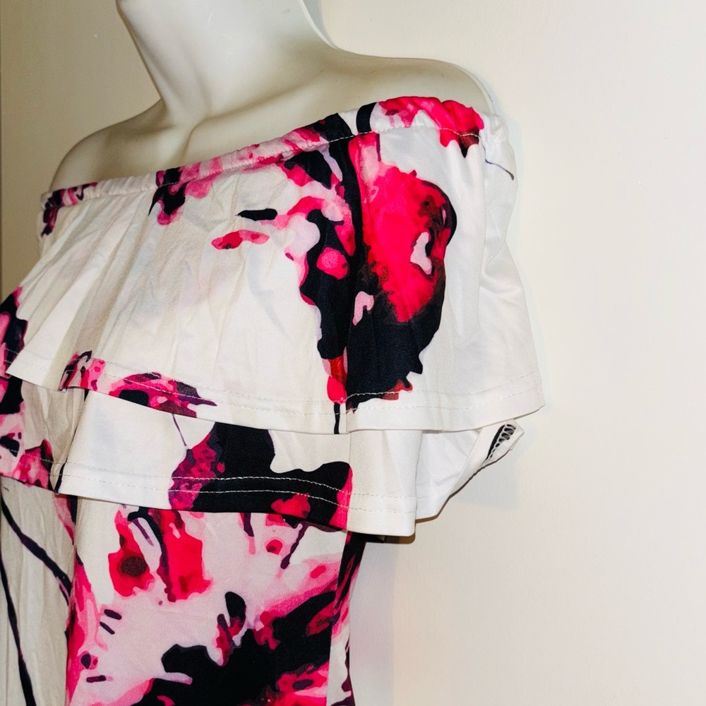 Woman’s Off Shoulder Ruffle Spring summer Dress medium - Picture 5 of 5